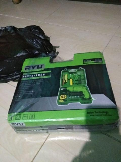 Promo... Paket Mesin Bor Ryu Rid 13-1 Reb Impact Drill Ryu Rid 13-1 Reb Set