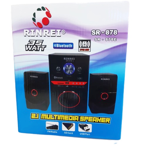 Speaker Bluetooth Rinrei SR-878E - USB - SD Card - Radio - Remote