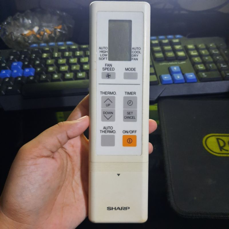 REMOTE REMOT AC SHARP AUTO THERMO ORIGINAL ASLI