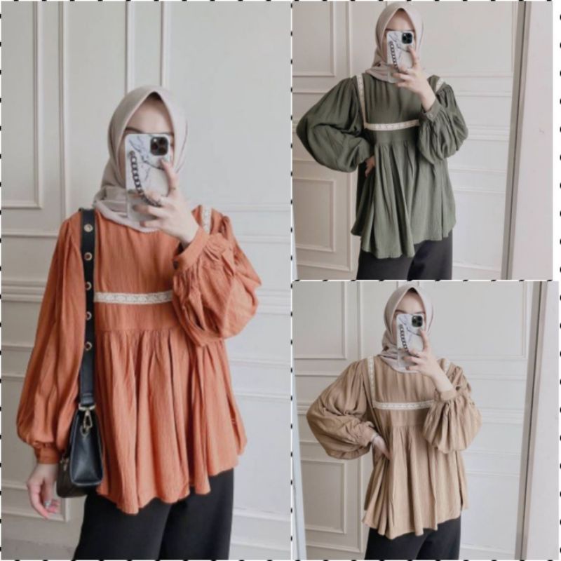 KIRANA TOP BLOUSE//BLOUSE Wanita Dewasa Masa Kini