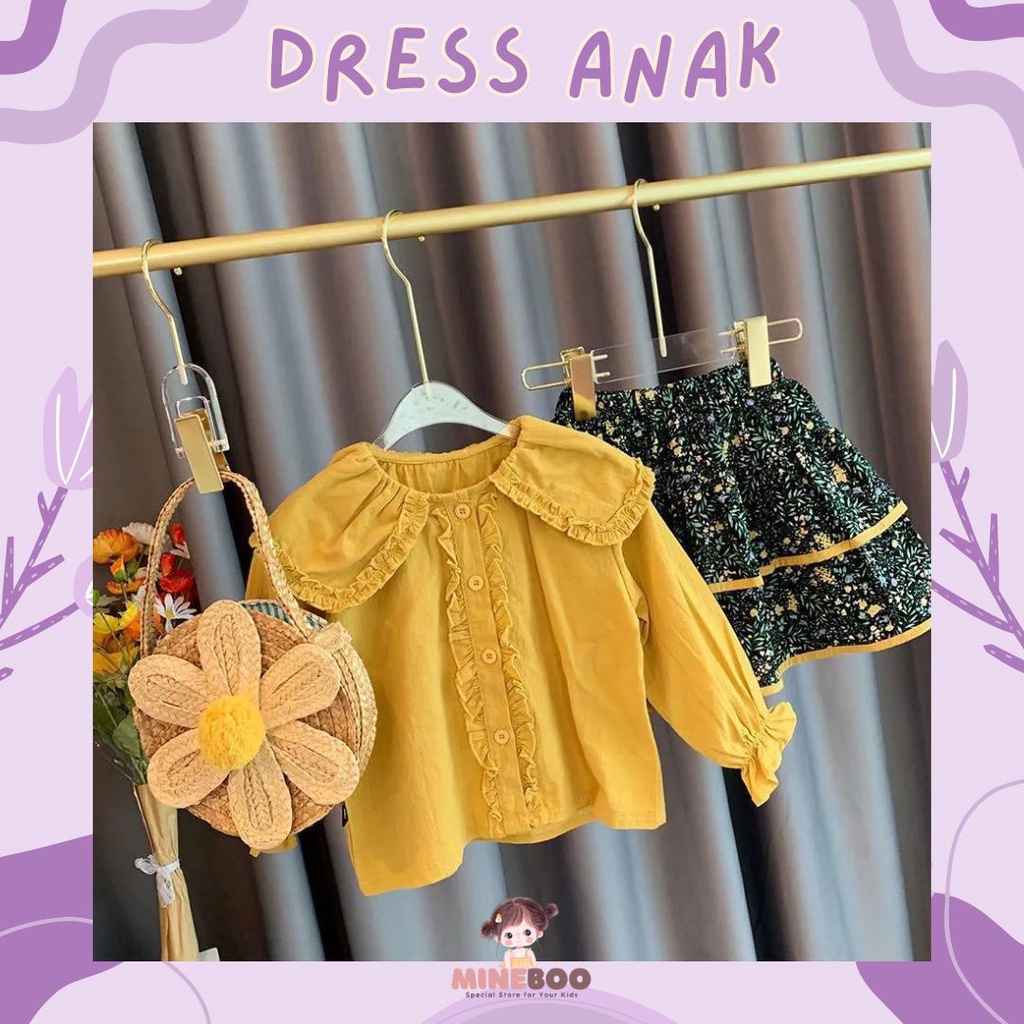 mineboo SET YEE RIN 2152 EBV Baju Setelan Anak Perempuan Import Berkualitas