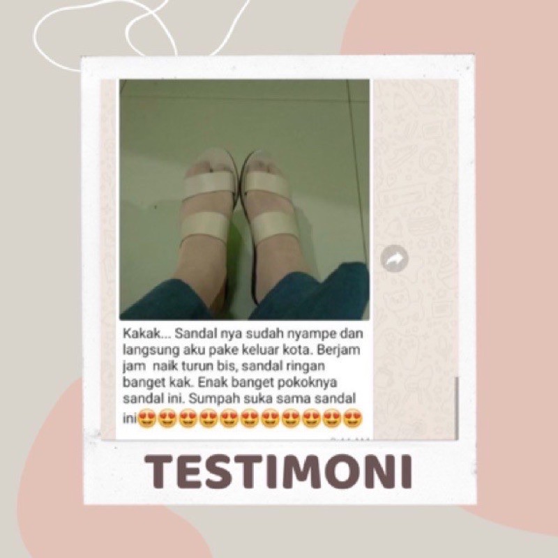 Linea Sandal Sepatu Wanita Isrin Isran Empuk Nyaman Premium Modis Trendy Kekinian Elegan