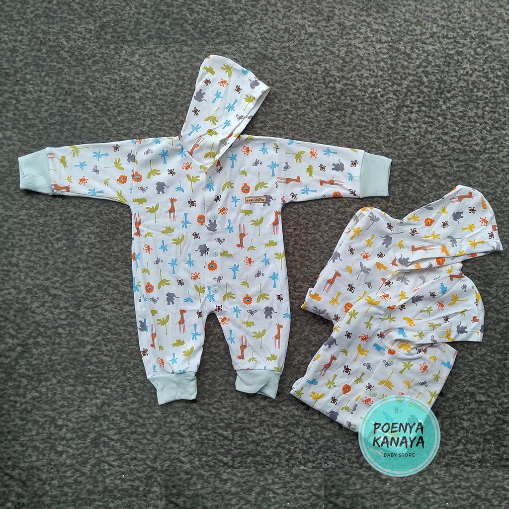 Chiyo Sleepsuit Bayi Topi BUKA Kaki 0-6 Bulan SNI KD06