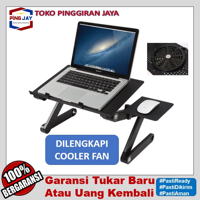 Meja Laptop Portabel With COOLER FAN Meja Laptop Lipat Meja Laptop Kipas Laptop
