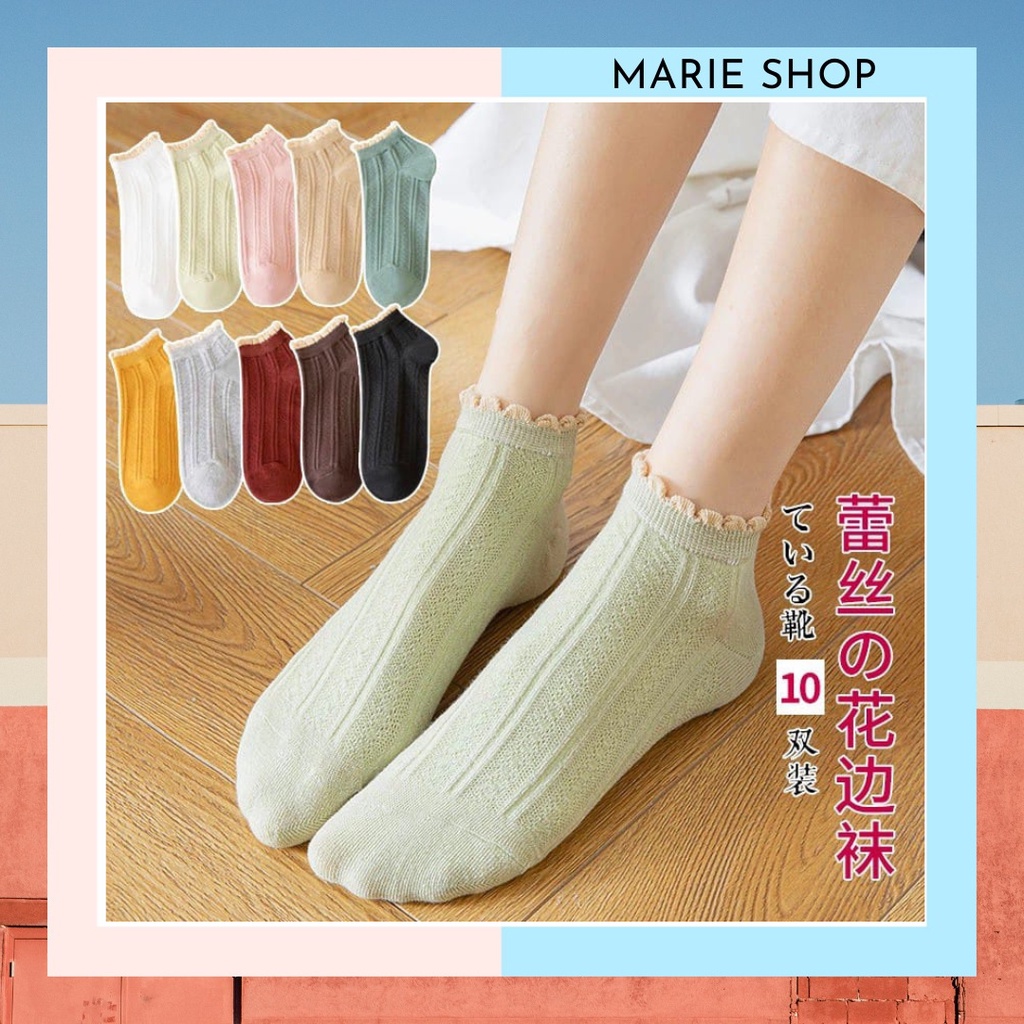 [ KK-PTN ] KAOS KAKI WANITA MOTIF RENDA – KAOS KAKI PENDEK SEMATA KAKI MURAH – KAOS KAKI POLOS RENDA