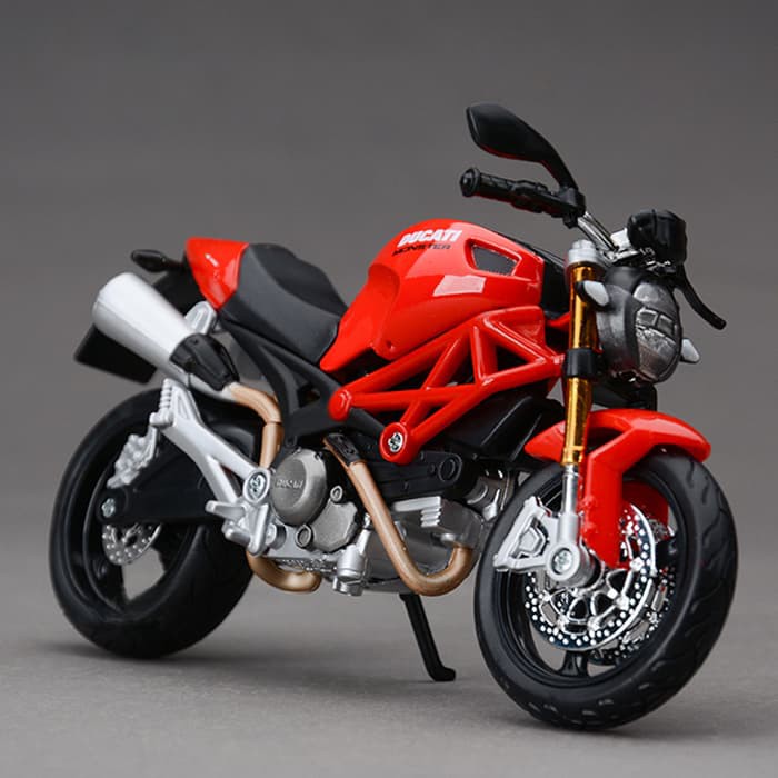 Diecast Ducati - Diecast New Ray Vespa - Diecast Motogp Miniatur Motor Ducati Monster - Maisto