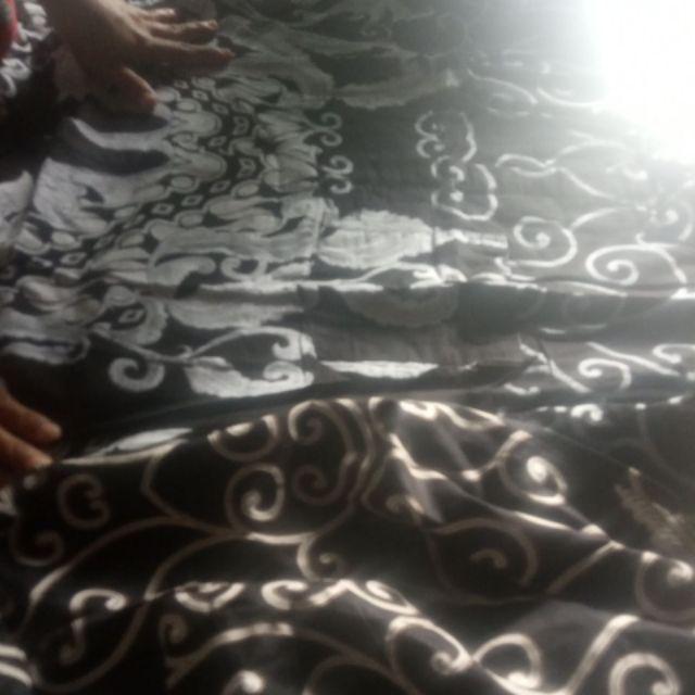 Batik Couple Keluarga Sania Ruffle Ori Ndoro Jowi Dnt Motif Ulir Putih