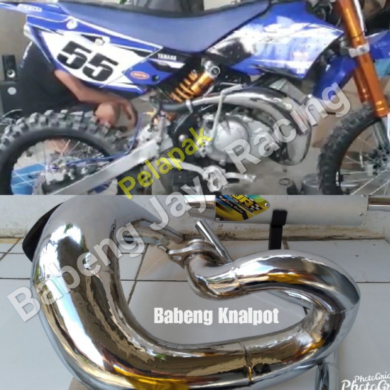 KNALPOT UDANG TRAIL GTX YAMAHA 125Z MODEL KTM PNP RANGKA STANDAR CUSTOM KTM KLX CRF PLAT CROME