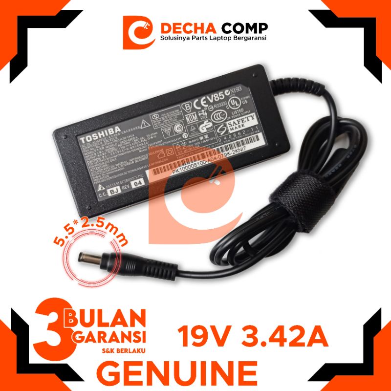 Adaptor Charger Toshiba Satelite C800 C800D C840 C840D 19V-3.42A