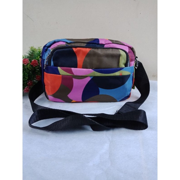 SLING NILON POLKADOT FULL COLOR,  PRELOVED TAS SLING, PRELOVED TAS NILON