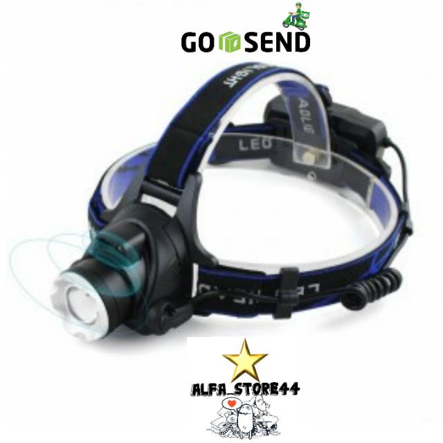 Senter Headlamp Cree XM-L T6 3000 Lumens - AHT404 - Black