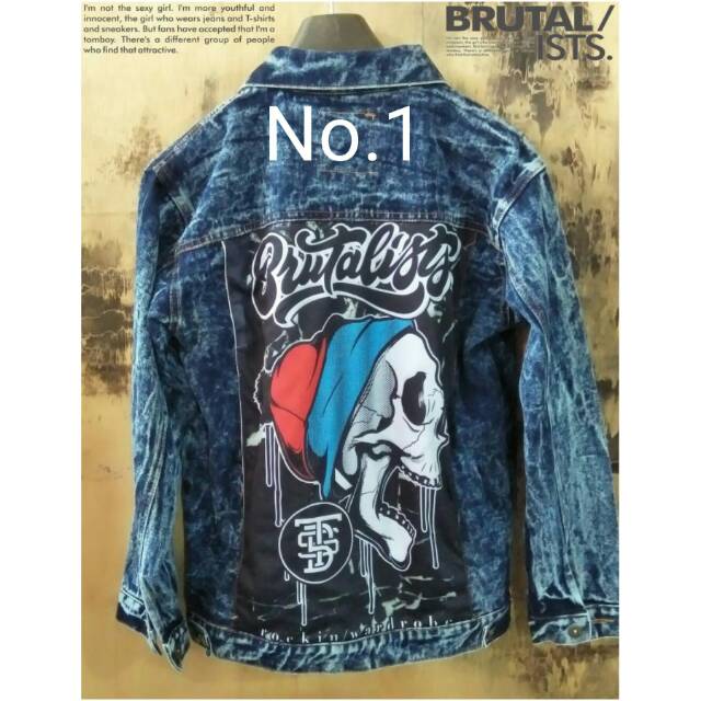 JAKET JEANS GAMBAR DENIM BRUTALISTS | Shopee Indonesia