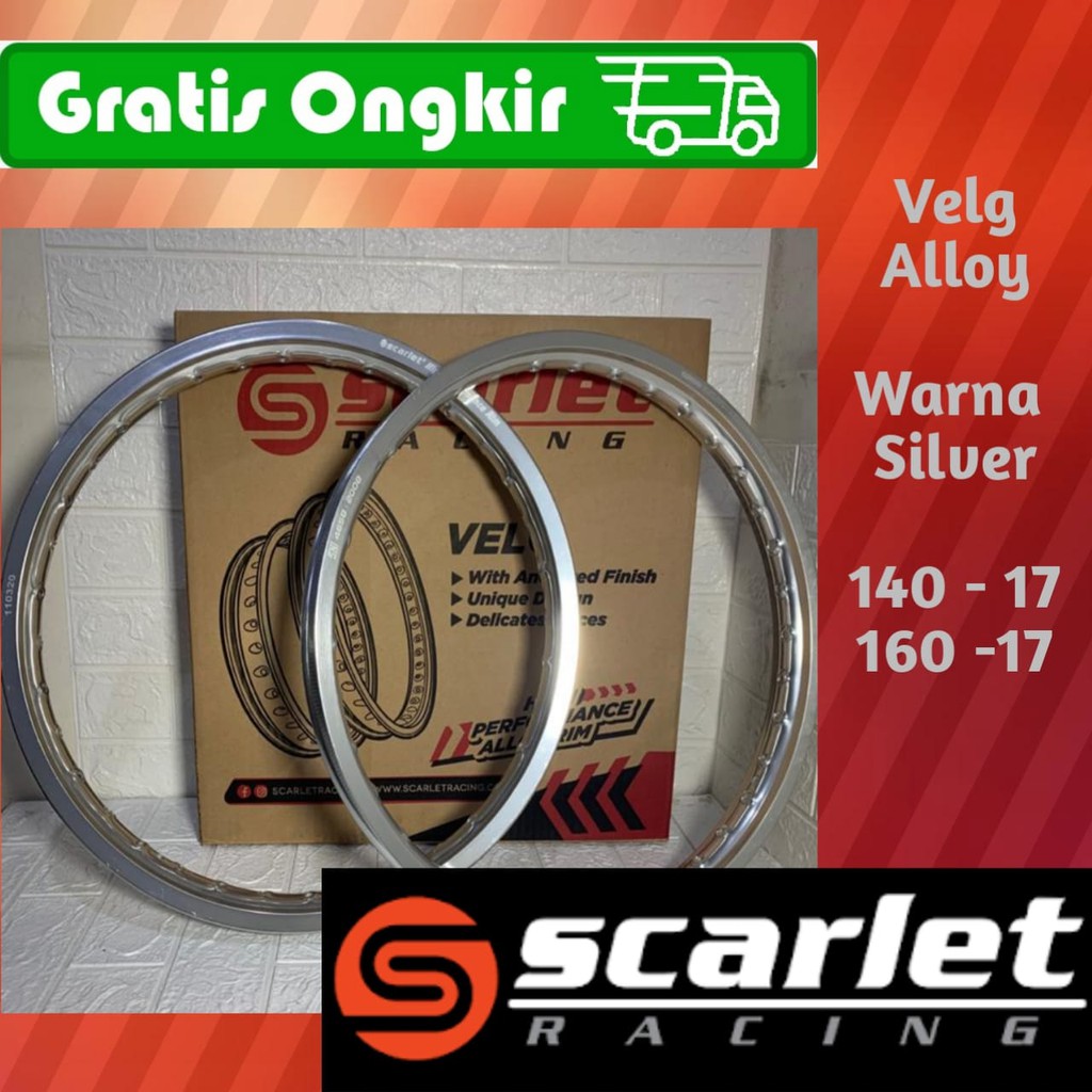 Velg ring 17 ukuran 140 160 alloy Merk Scarlet satuan (1 pc)