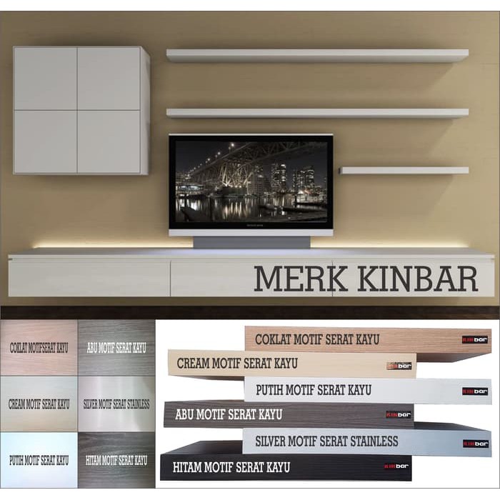 Mega_1688 20x10x4cm Rak Dinding/Ambalan/Melayang/Floating Shelf MERK KINBAR MG398