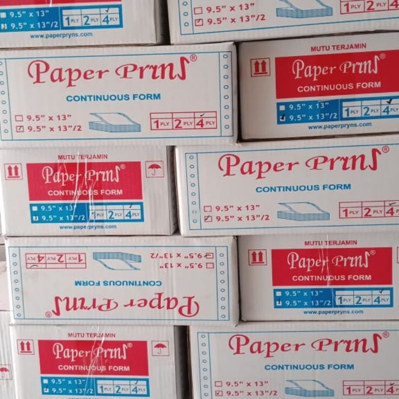 

CONTINUOS FORM PAPERPRYNS 9,5 X 13/2 4PLY NCR BAGI 2