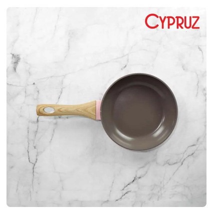 Cypruz FP-0890 Pink Ceramic Fry Pan Non Stick 18 cm Wajan Keramik