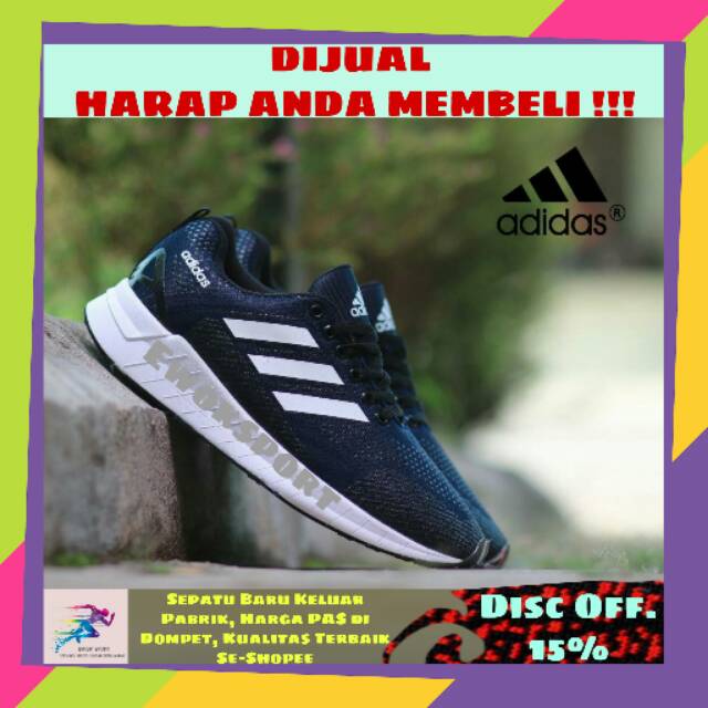 TERMURAH - Sepatu Adidas Sport Olahraga Running Lari Joging  Sneakers Pria Wanita Sepatu Grade Ori