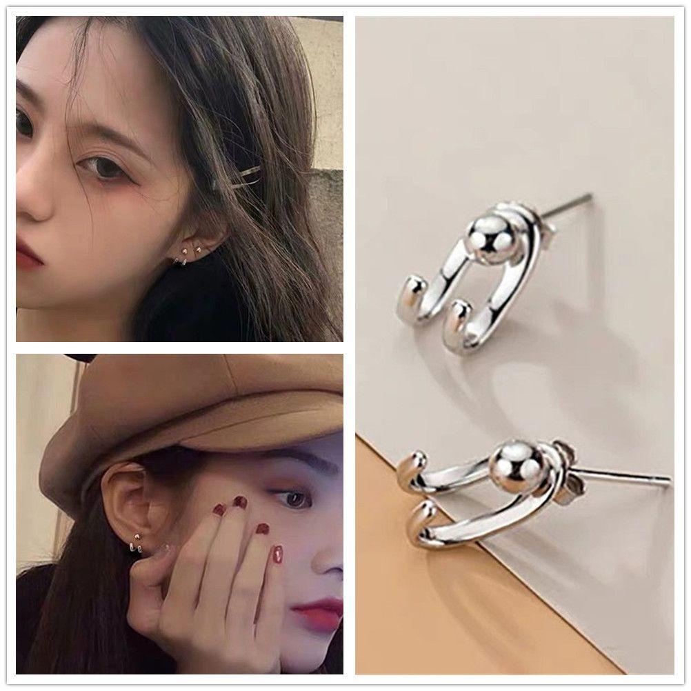 Anting Nanas Tipe C Anting Perak Baru Simple Korea