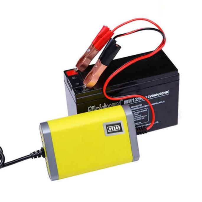 Premium Product!!! Power Supply Charger Aki Motor Mobil 6A 12V Baterai Batrai Batre Car - Paling Dim