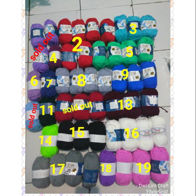 Benang Rajut Milk Cotton