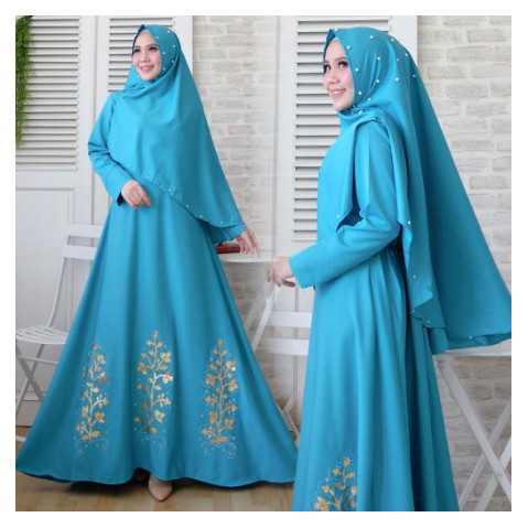 Turun Harga Gamis belle brokat baju muslim wanita remaja terbaru cantik murah agrabutik mx bel mt