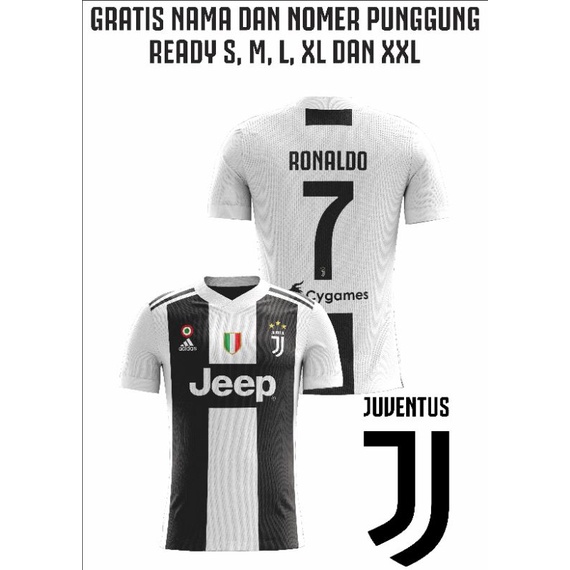 JERSEY JUVENTUS 2018 full printing