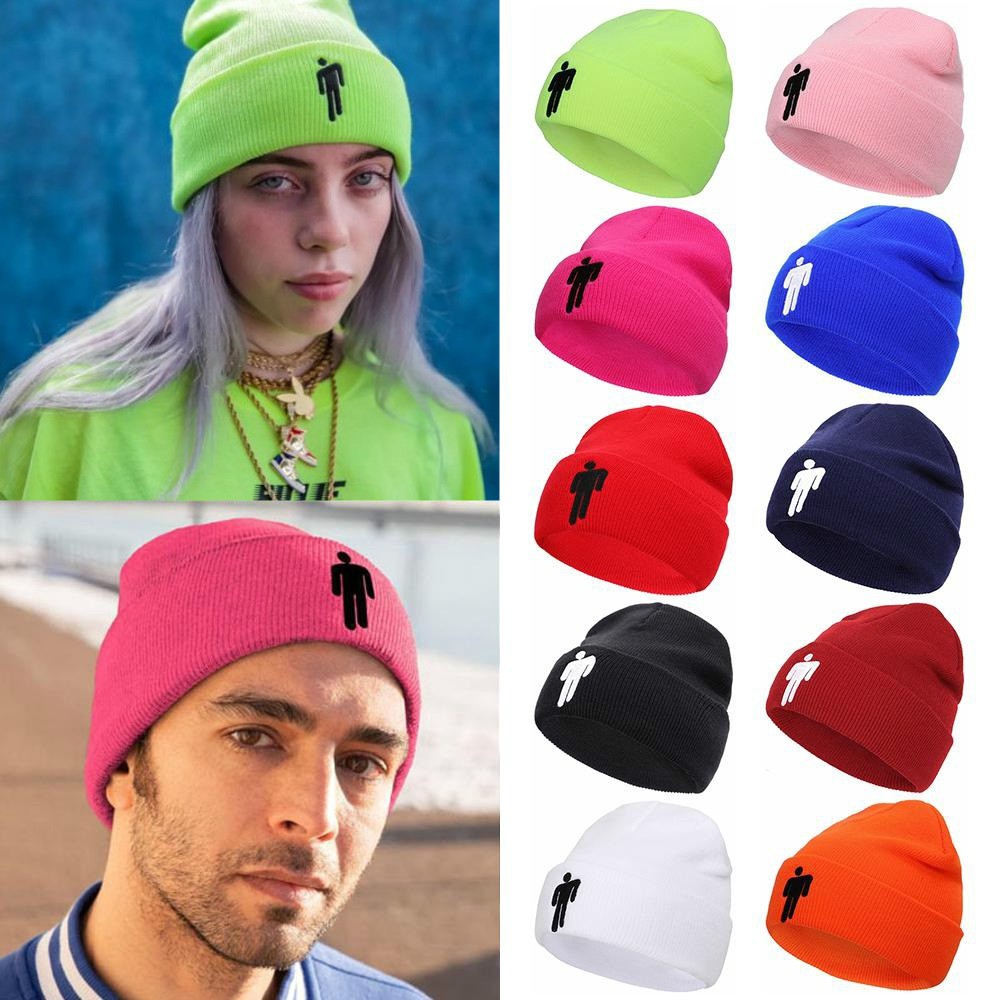Kupluk BORDIR CUSTOM TOPI pria wanita Beanie tebal - BILIE EILISH - SMILE - FUCT FUC-12 murah grosi