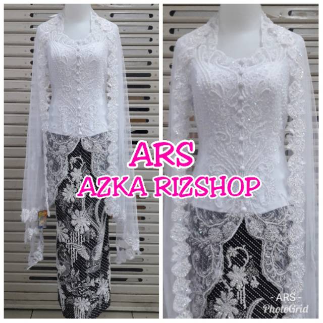 SET KEBAYA AKAD NIKAH MODERN KEBAYA AKAD NIKAH PUTIH