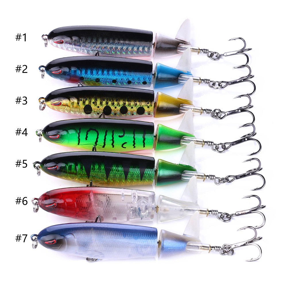 HENGJIA 1Pcs Pencil Umpan Pancing 10cm/13.5g Memutar Ekor Lunak Fishing Lure Minnow Bait Topwater