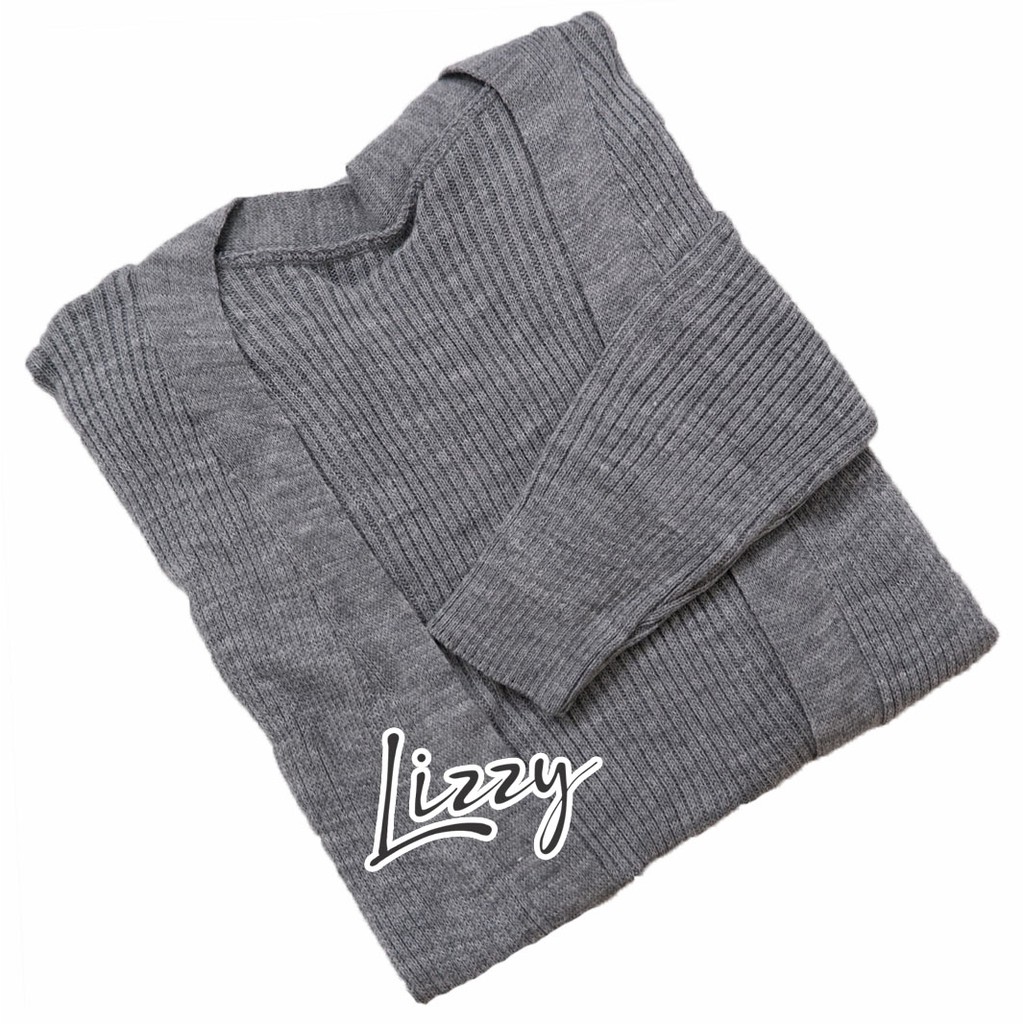 Lizzy - LONG CARDIGAN BELLE PREMIUM-MISTY GREY