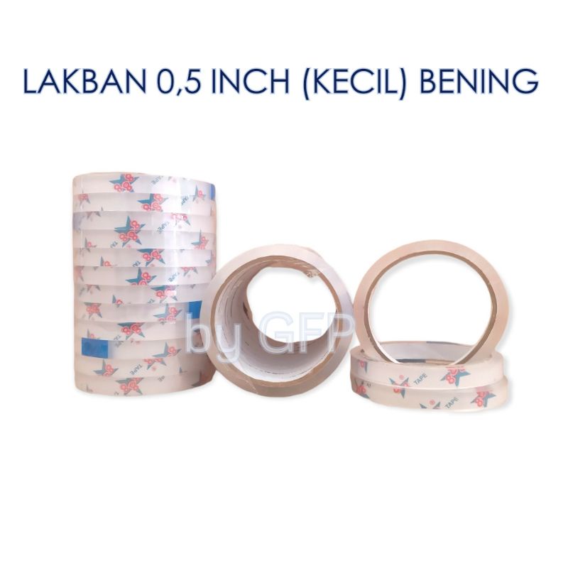 Lakban Solasi 0,5 Inch 72 Yard 888 Tape Bening Isolasi 12 mm Selotip Kecil 12mm Packing Kado Solatip