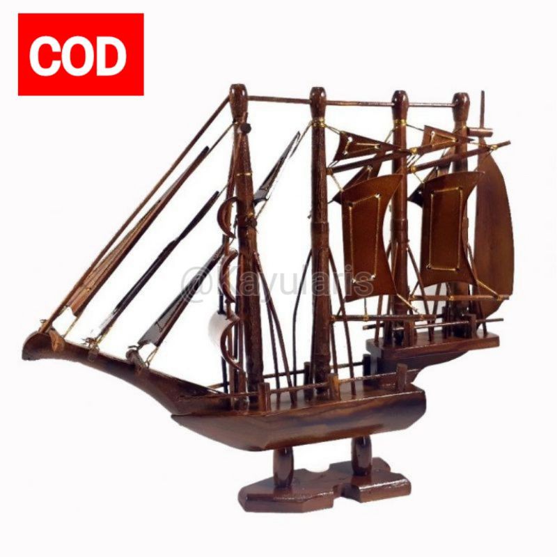 Pajangan Hiasan Miniatur Kapal Pinisi Prau Layar