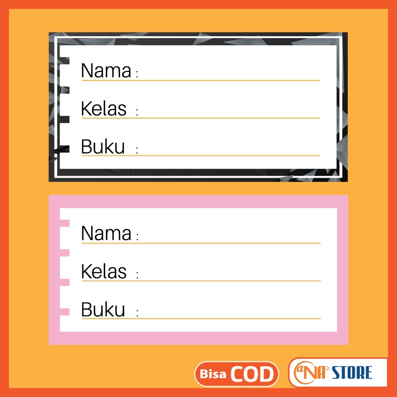 

Stiker label nama buku terbaru termurah