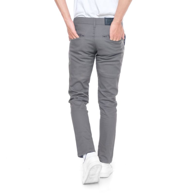 Celana panjang Chinos pria slim fit casual Kerja santai