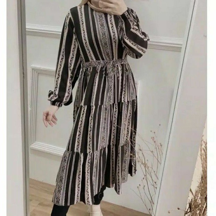 Long Tunik Motif Etnik Rayon