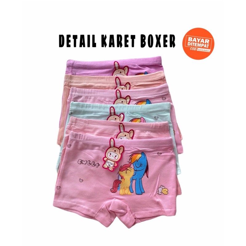 CD Celana Dalam Anak Perempuan Cewek Boxer Anak Import Little Pony 2-10 Tahun Katun / Boxer Anak