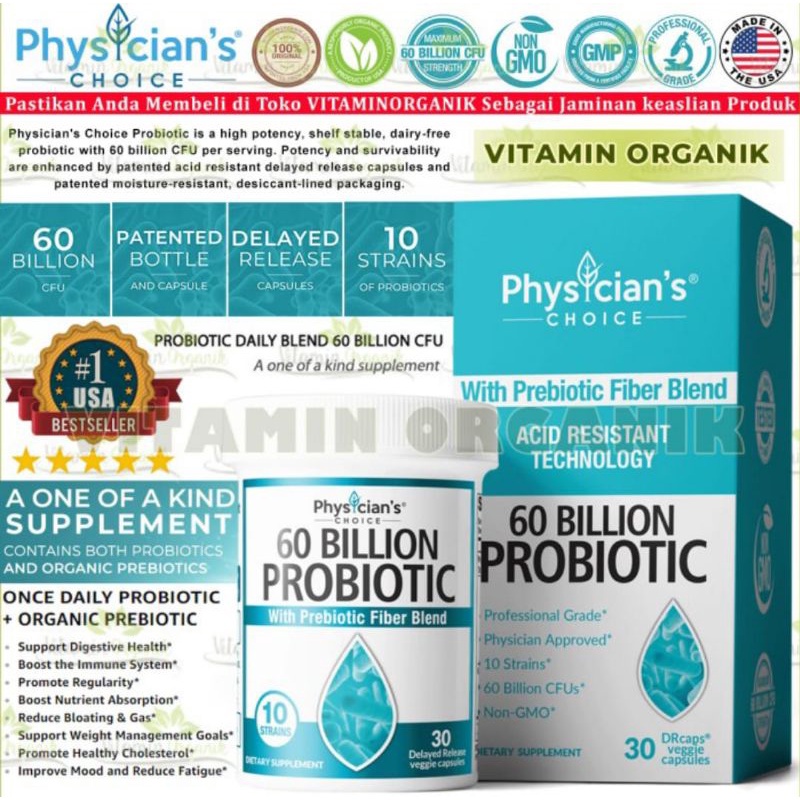 60 Billion Probiotic_Pyhsician Choice 30 kapsul Original