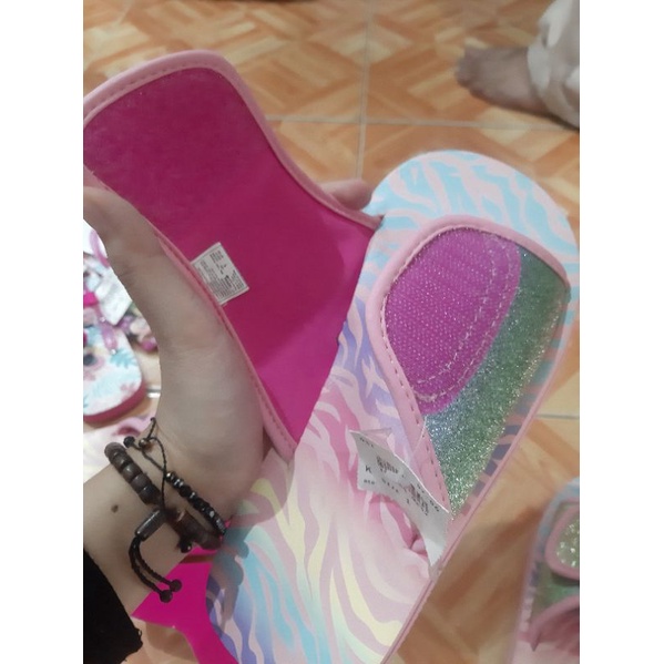 Sandal American Eagle Slip on Glitter Rainbow