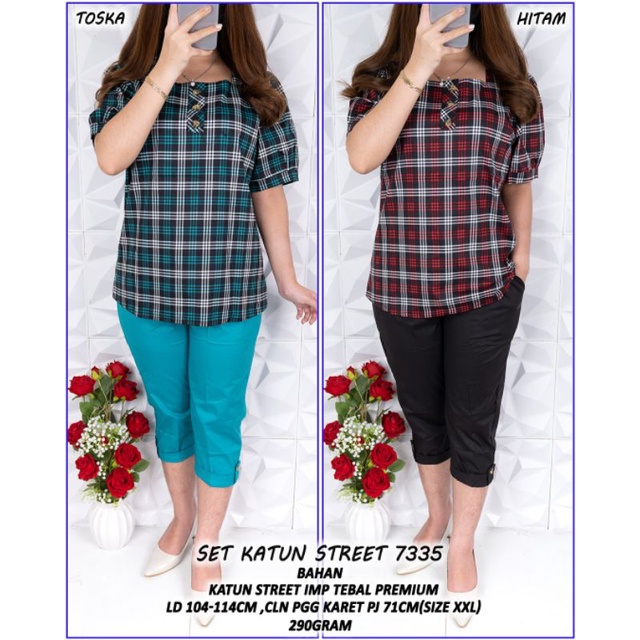 Setelan Katun Kotak 7335 /ld 104-114