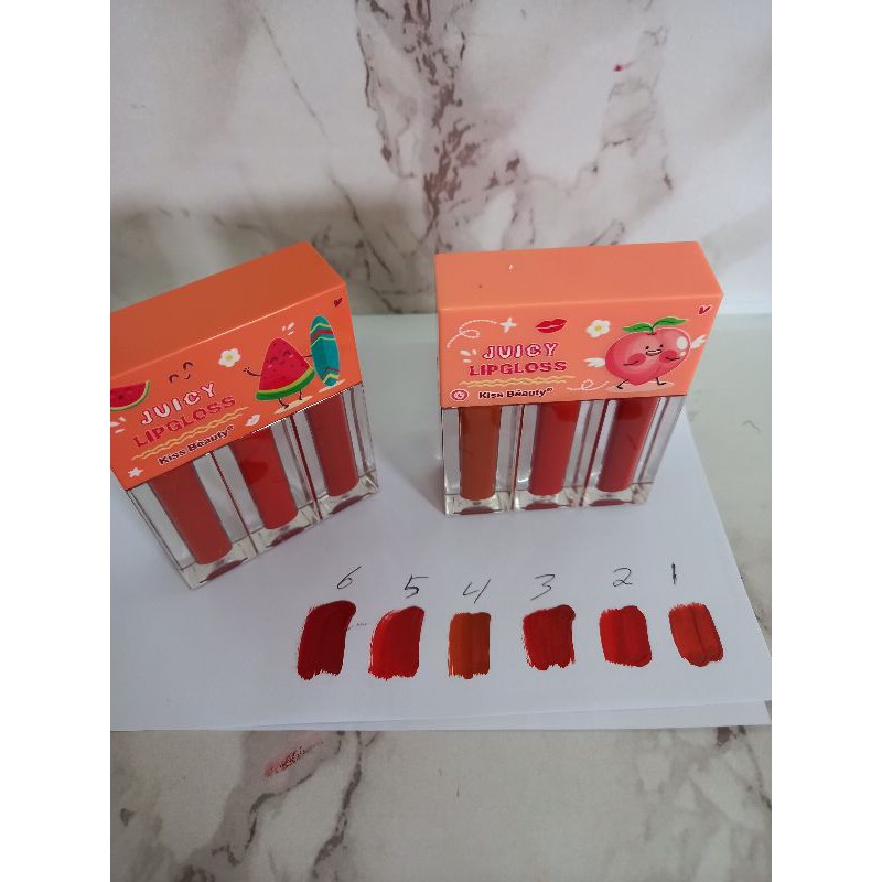 PROMO LIP GLOSS MATTE | LIP CREAM KISS BEAUTY JUICY | POWDER LIPS NO.70015-03 | 70135-03