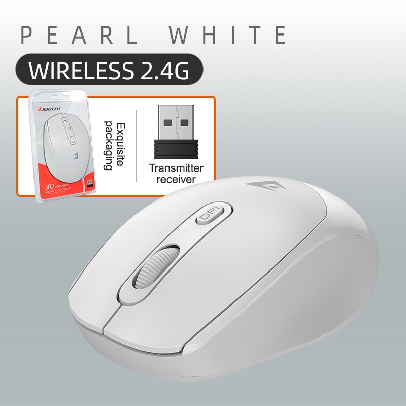 Mouse Wireless Jertech JR7 Ergonomic Design Silent Click 2400 DPI -XOBOX