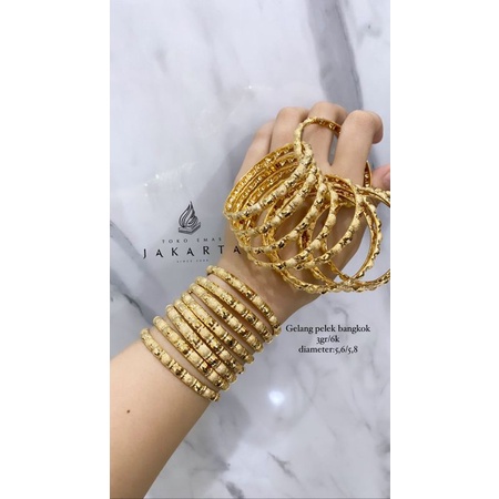 gelang pelek model//kadar 6 karat//3gram