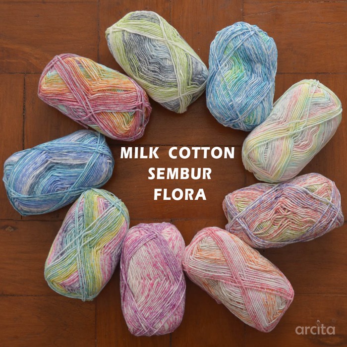 Benang Rajut MILK COTTON SEMBUR FLORA