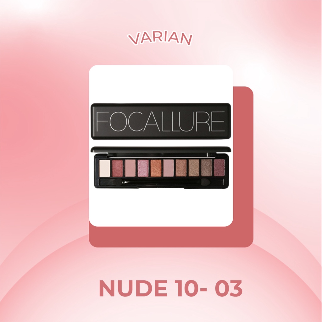 [ SKINHOUSEID ] PAKET BUNDLING FOCALLURE Full Featured Nude 10 Shade Eyeshadow Palette FA08 / BODY MIST SKINHOUSEID 55ML