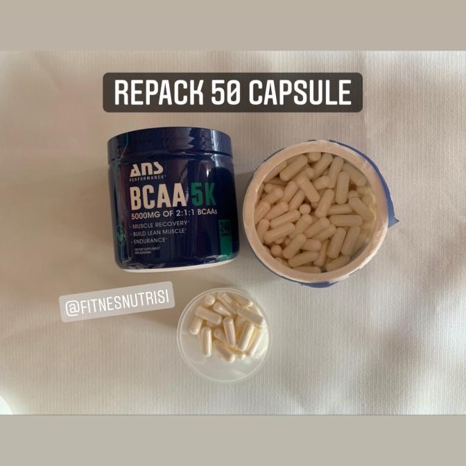 50 Capsule Ans Bcaa Repack Suplemen Fitness Original Perfomance Evo