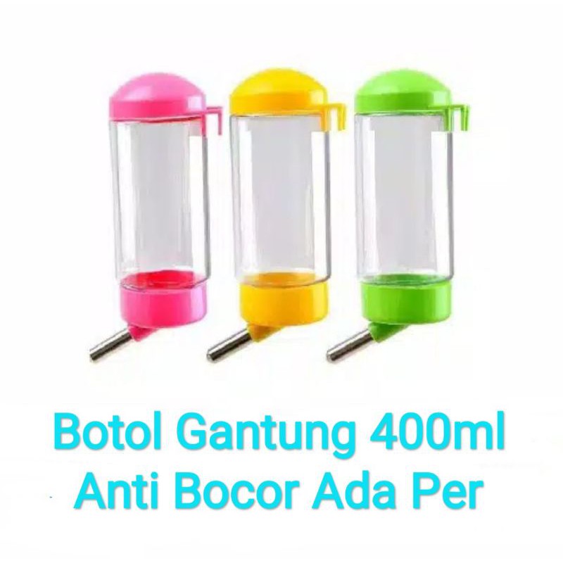 Botol Minum Gantung 400 ml Ada Per Anjing Kucing Kelinci Tempat Pet Drinking 400ml