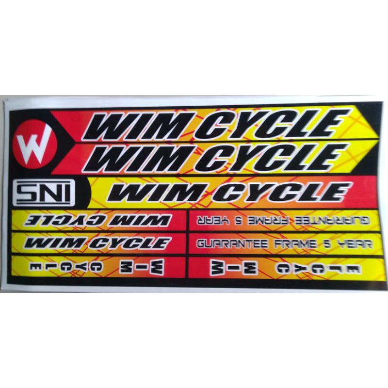 Sticker Stiker Striping Sepeda Wimcycle
