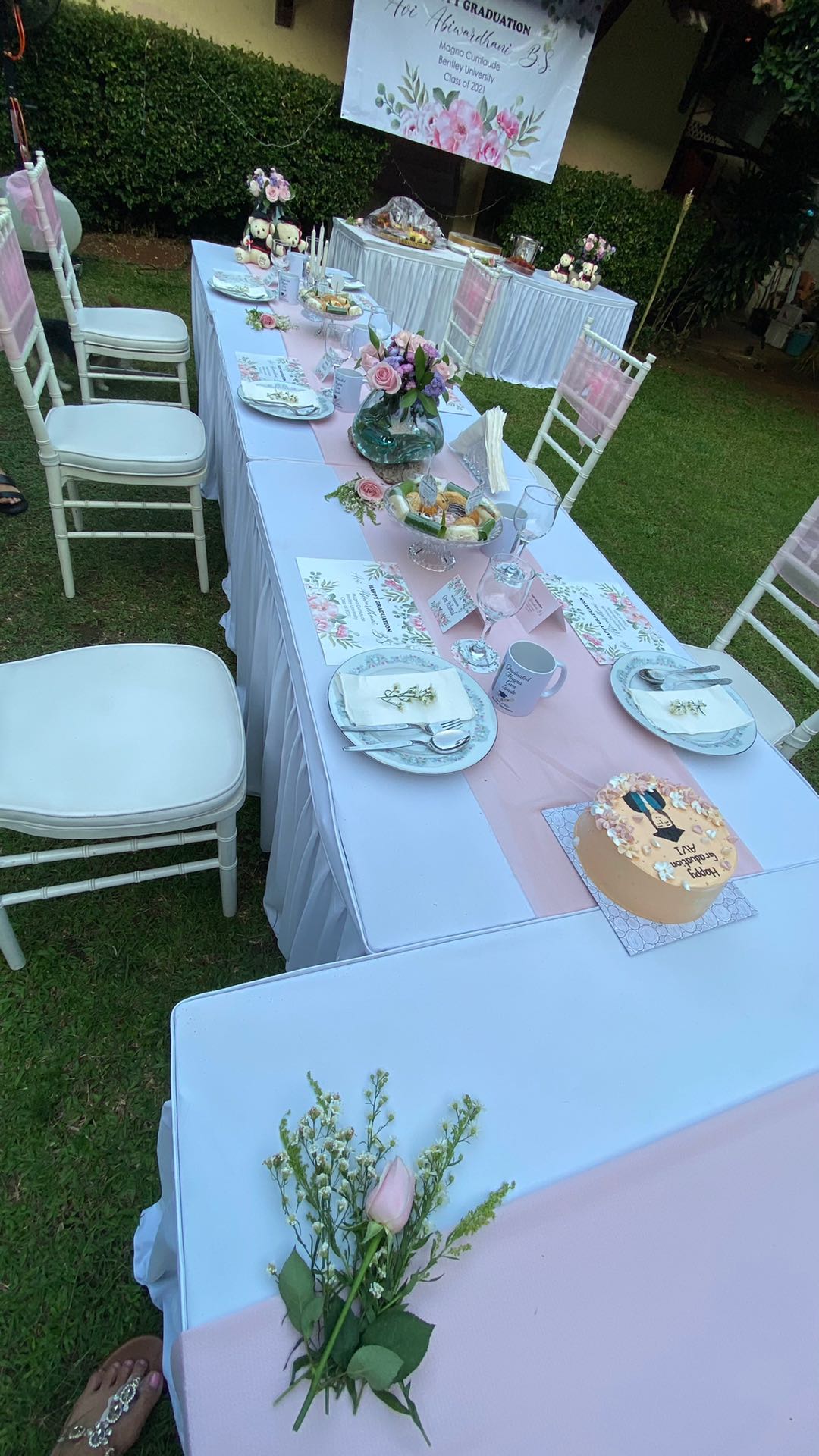 Table Set Bridal Shower Decor (alas Piring, Wish Card, Name Stand)