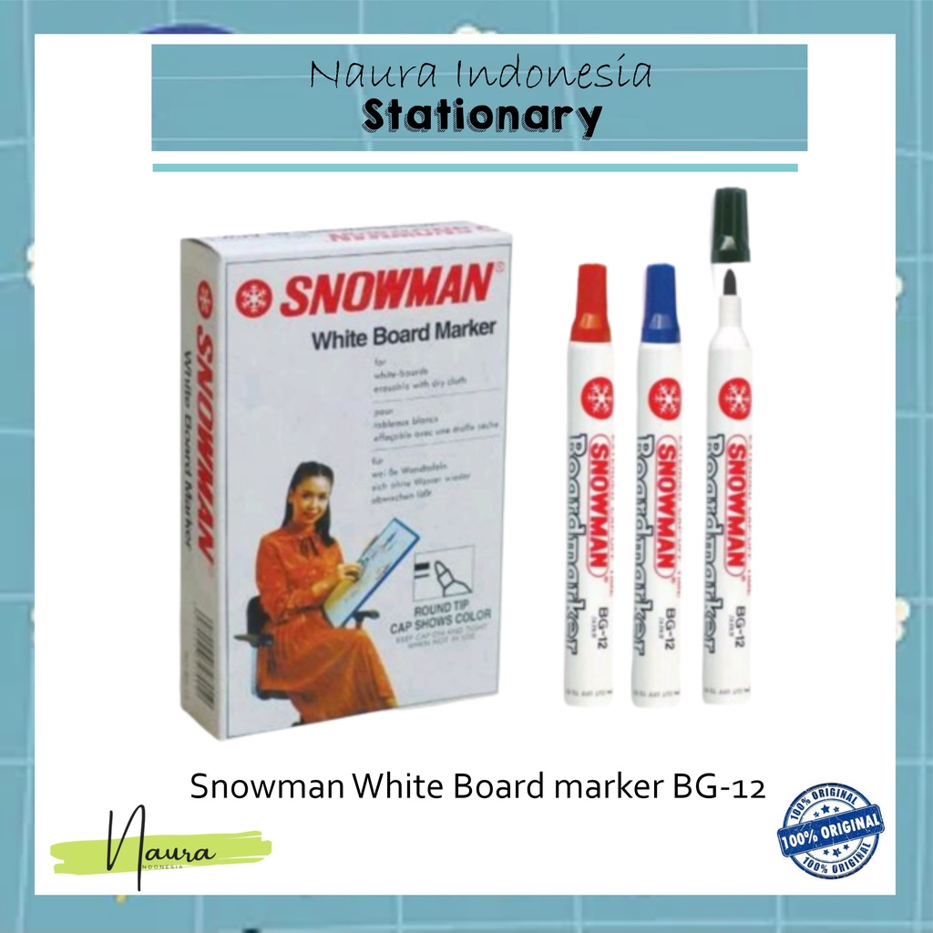 

Spidol Snowman BG-12 | Spidol Snowman Whiteboard | White Board Marker BG-12