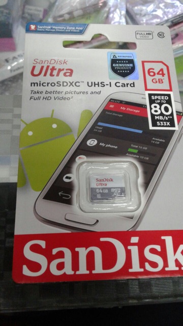 MEMORY SANDISK ORIGINAL 100% 64GB 100mbps